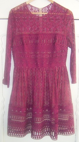 Tolles asos kleid weinrot - 42,