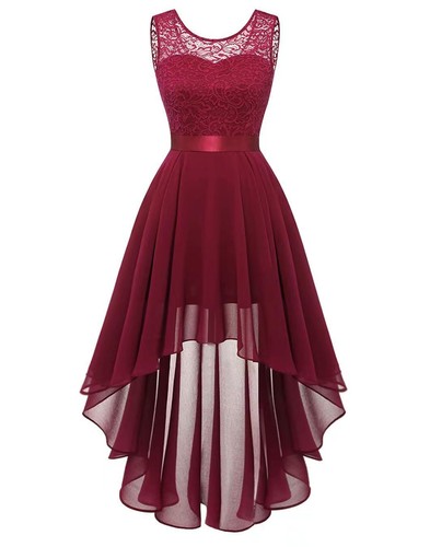Damen vokuhila cocktailkleid - vokuhila,