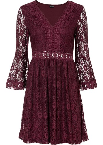 Spitzen kleid mit ausschnitt - spitzen-kleid,