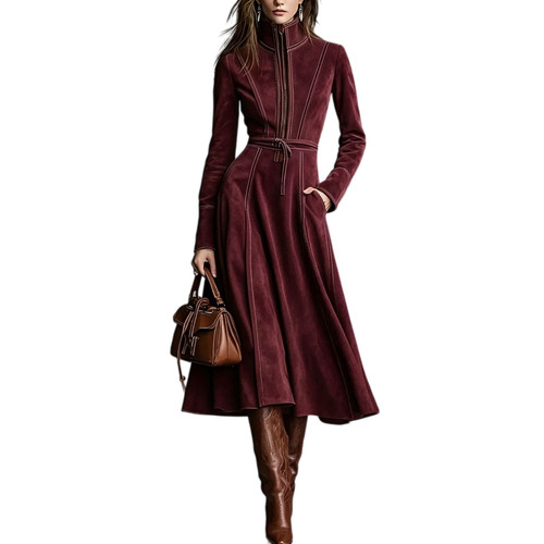 Damen faux seide stehkragen - damen, faux-seide