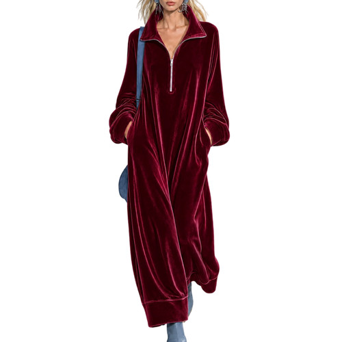 Damen samt maxikleid - damen,
