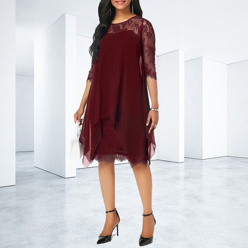 Damen sommerkleid chiffon - damen,