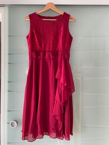 Cocktail kleid weinrot - cocktail-kleid;, weinrot,