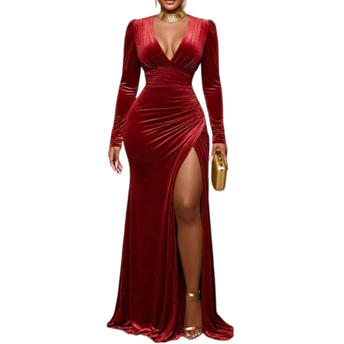 Damen samt abendkleid - damen,